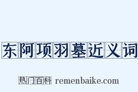 东阿项羽墓近义词是什么意思的图片
